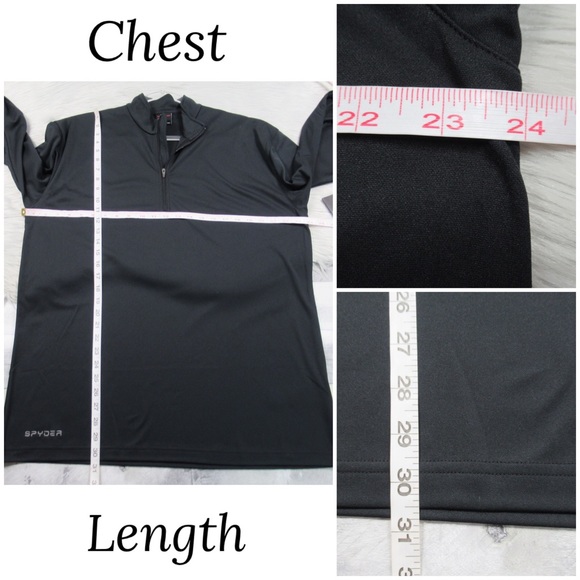 SPYDER Kelso Mountian Dry W.e.b. Quarter Zip T-Neck Pullover Sweatshirt Mens XL - Picture 9 of 12